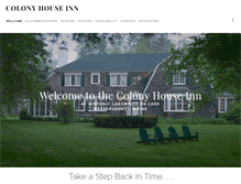 Tablet Screenshot of colonyhouseinn.com